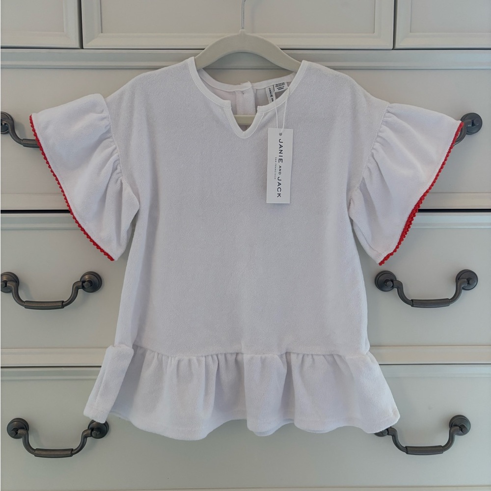 NWT Janie and Jack Baby Girl Swim Coverup - Size 18-24 Months
